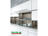 Ножица за повдигаща вратичка SISA L Хром – код 011291, Хром L 576/1040 KH 260/400mm