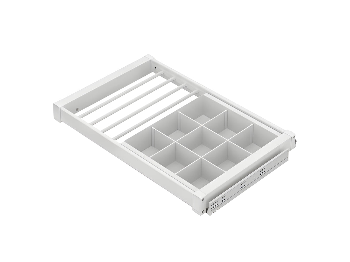 Изтеглящо ал.чекмедже за гардероб S-6705/6706-W Бял – изглед 2