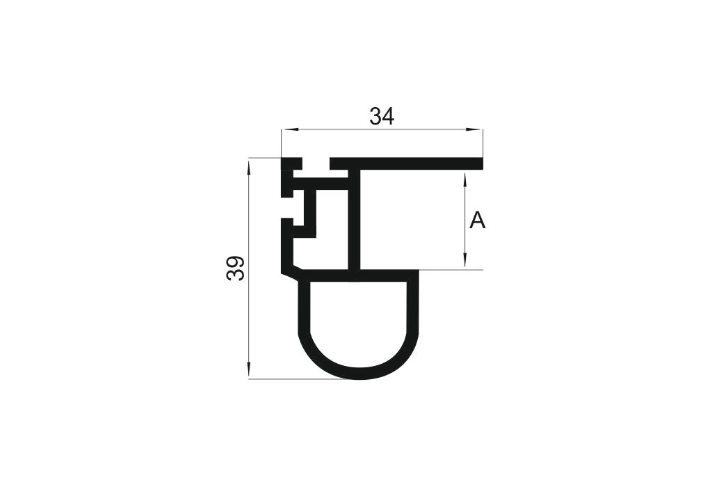 Ал. кант дръжка AL 31 F – изглед 2
