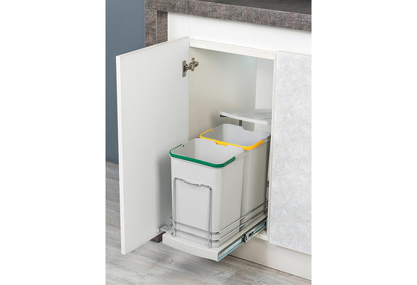 Кош за вграждане 12+12л S-2392-G Сив