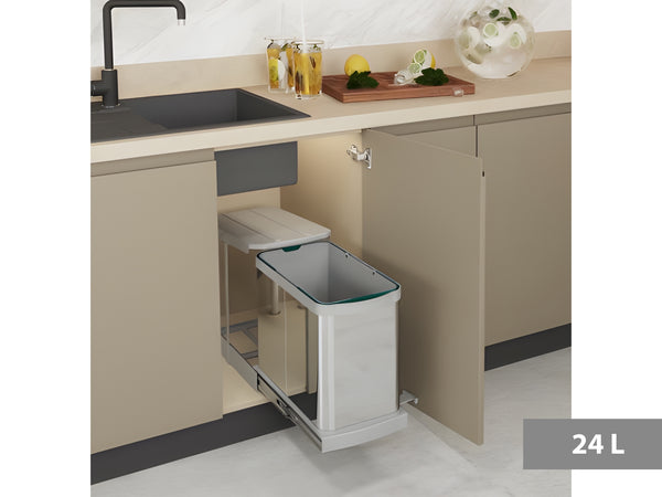 Кош за вграждане S-2572-G Сив+хром