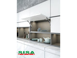 Ножица за повдигаща вратичка SISA L Хром – код 011294, Черен мат L 576/1040 KH 260/400mm