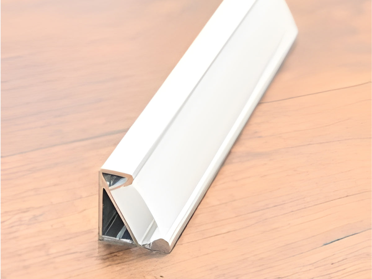 LED профил ъглов /30°/ Мат + мат капак 3м – код 070866, 070866